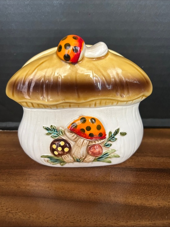 Sears Roebuck Other - VTG Merry Mushroom Design Ceramic Napkin Holder 1978 Japan Stamped Retro SEARS